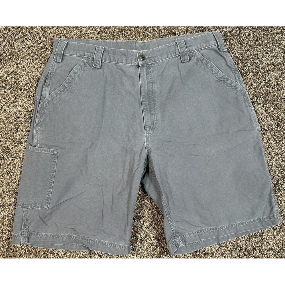 Carhartt Relaxed Fit Chino Work Shorts Men's Size 40 Flat Front Pockets Gray
